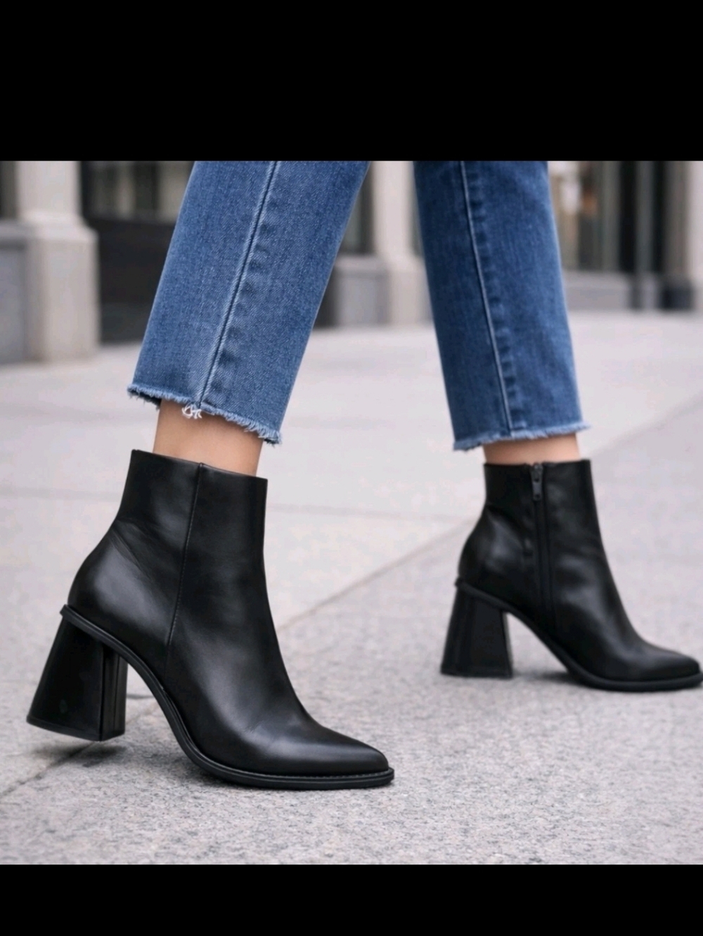 BP Ankle Boots/ Black Leather Loren